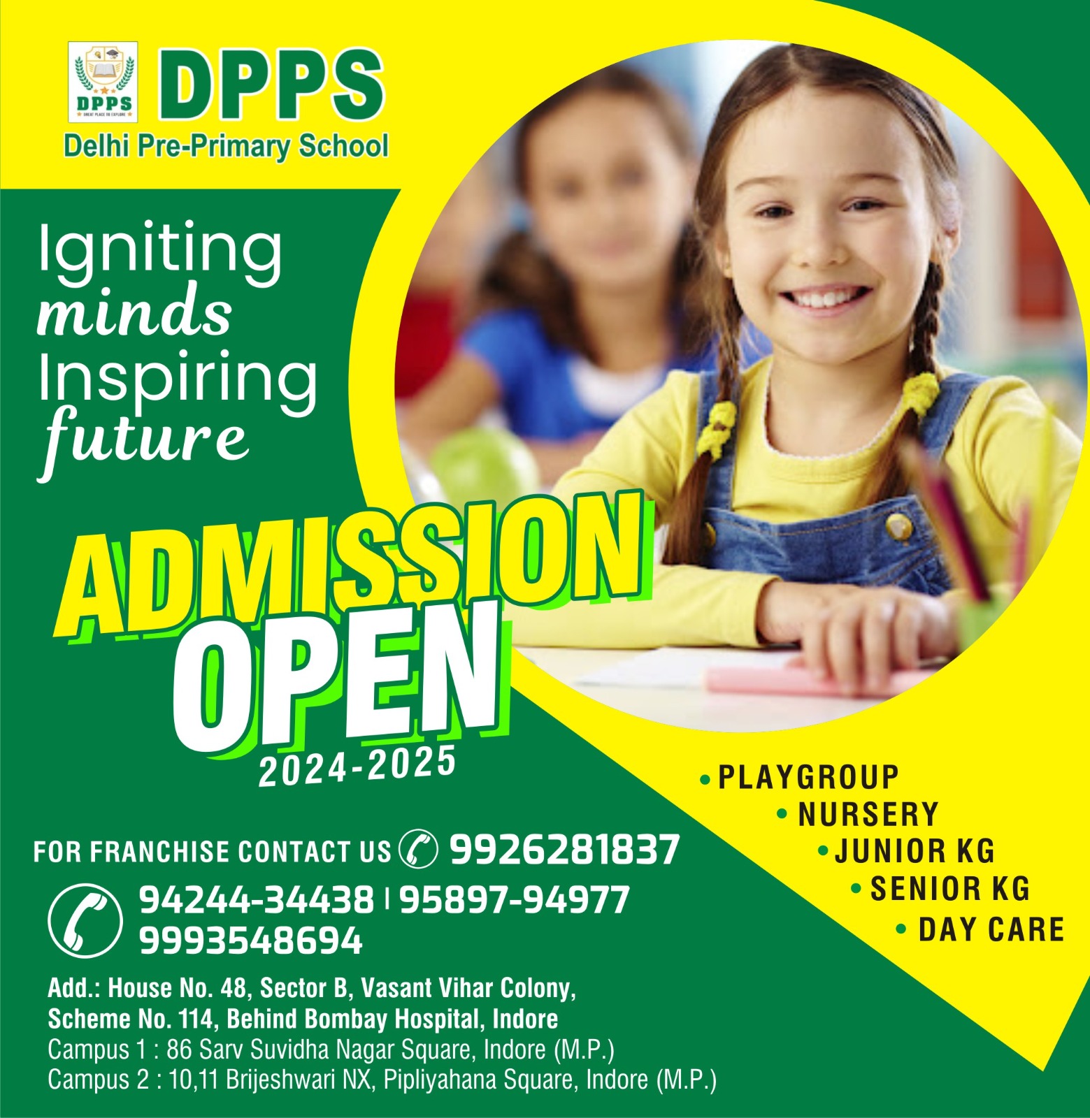 Best Playschool For Kids Admission In Pipliyahana Square Indore